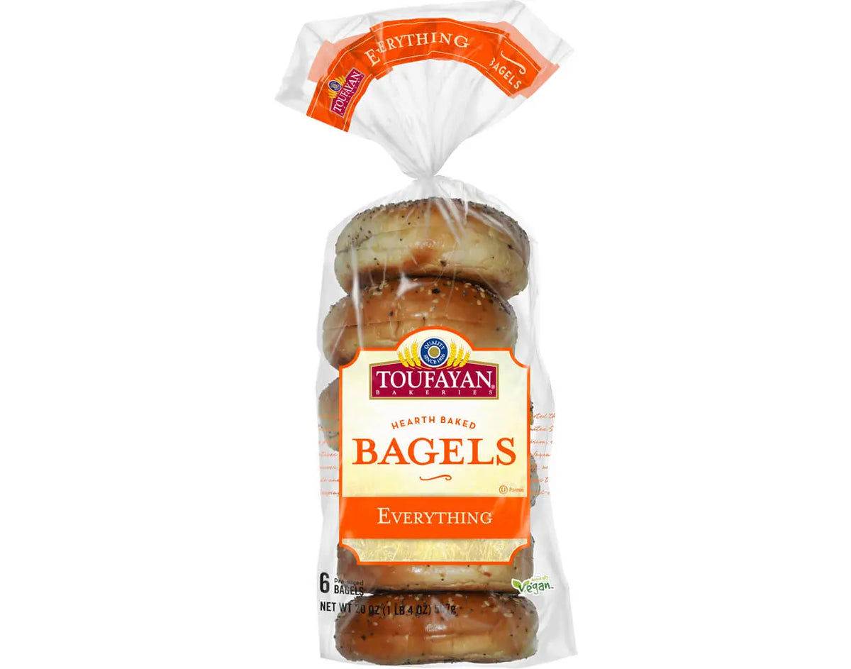 Toufayan Everything Bagels 6 pack