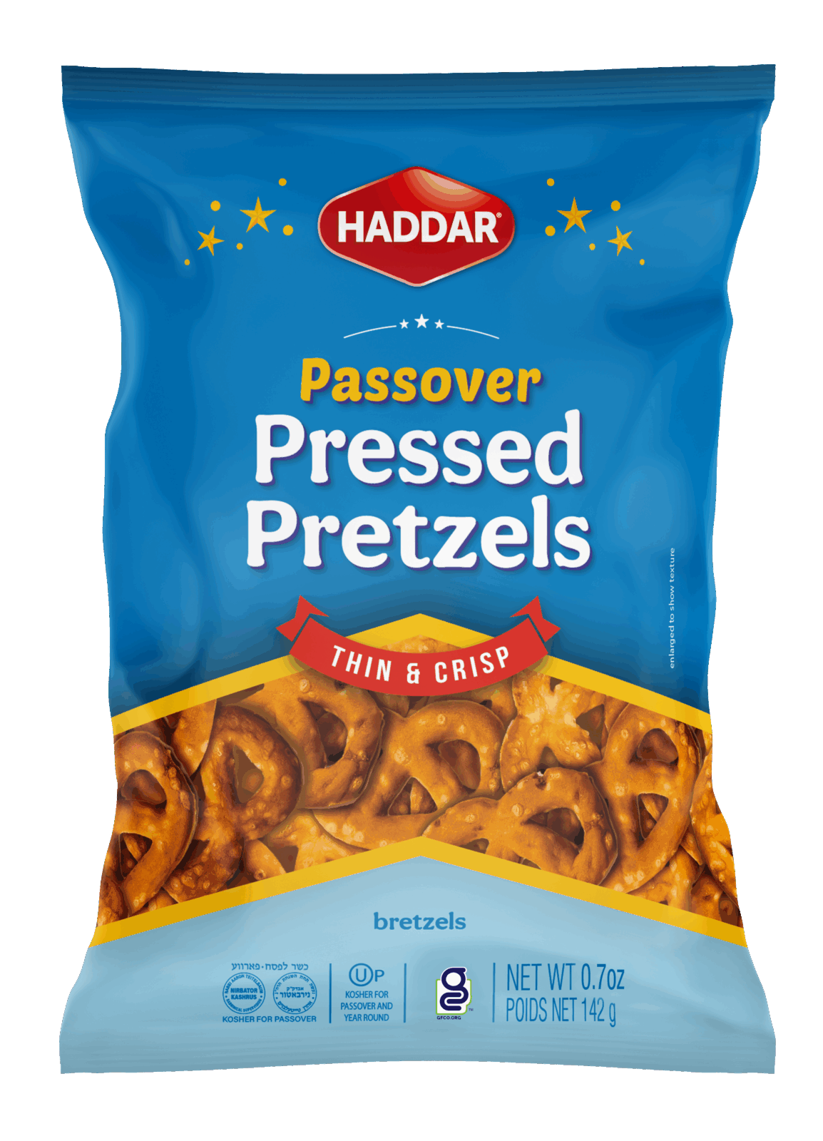 PRESSED PRETZELS THIN AND CISP HADDAR