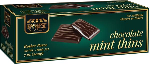 Paskesz Chocolate Mint Thins 4.75 oz