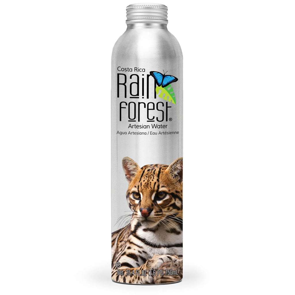 Artisanal Aluminum Bottled Water RainForest Water 750ml