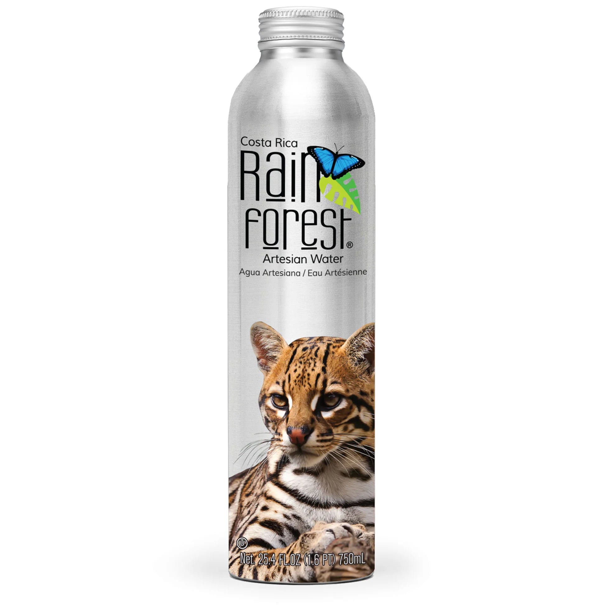 Artisanal Aluminum Bottled Water RainForest Water 750ml
