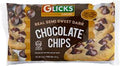 Real chocolate chips GLICKS de 9 onzas