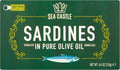SARDINES SKINLESS IN PURE OLIVE OIL BONELESS SEA CASTLE