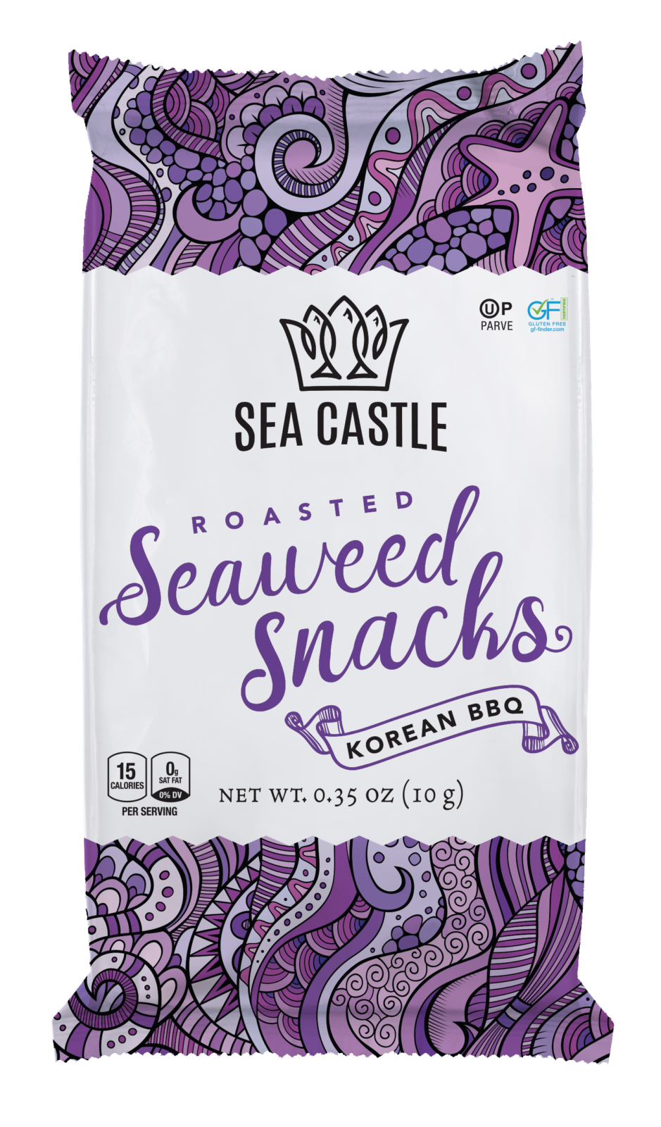 Sea Castle Korean BBQ Seaweed Snacks de 0.35 oz.