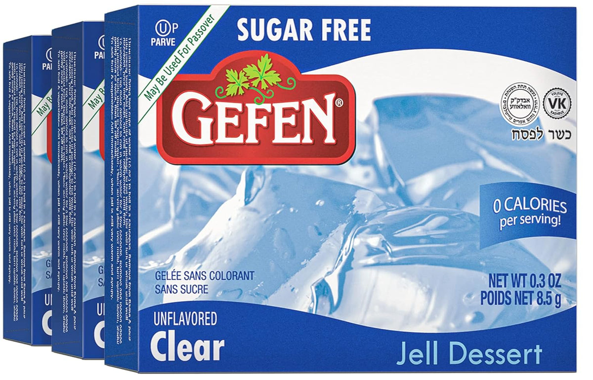 Sugar Free Unflavored Clear Jell Dessert Gefen O,3 oz