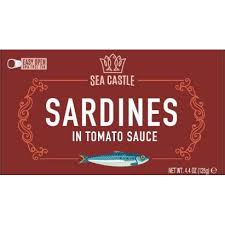SEA CASTLE SARDINES IN TOMATO SAUCE DE 4.4 ONZAS