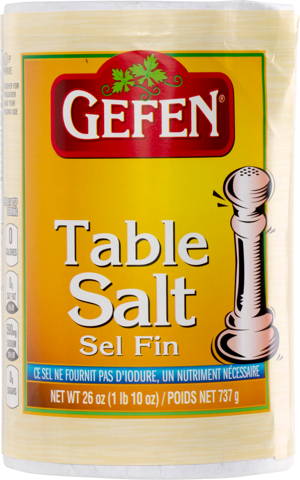 Gefen Table Kosher Salt 737 g - 26oz