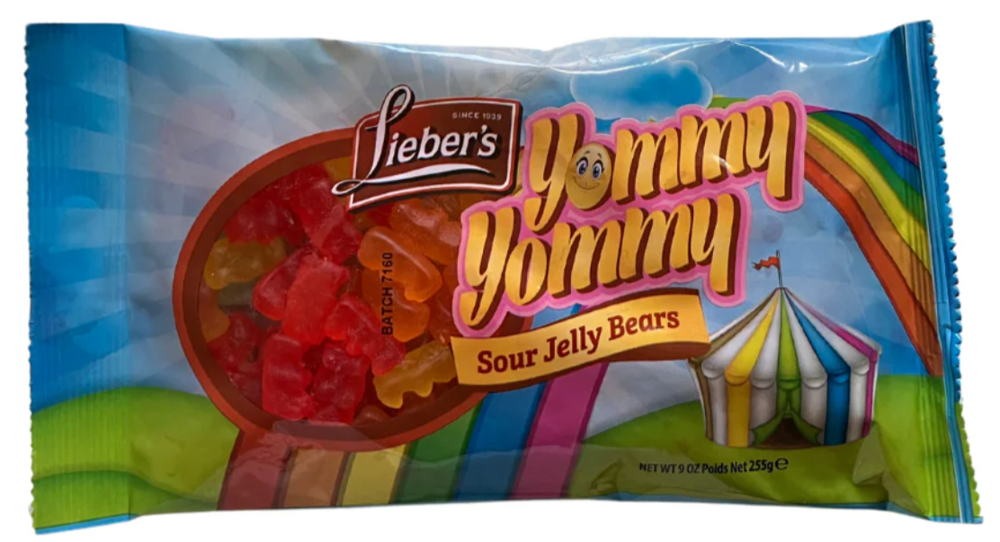 Lieber's Yommy Yommy Sour Jelly Bears 9 oz