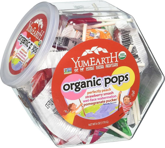 YumEarth Paletas Orgánicas de Granada, Sandía, Durazno, Fresa 6 oz