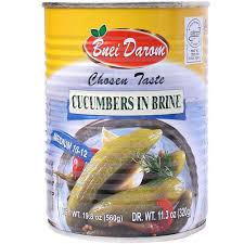 Bnei Darom Cucumbers In Brine 10-12  19.8 oz