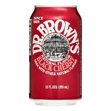 Dr. Brown's Black Cherry Soda 12 oz,