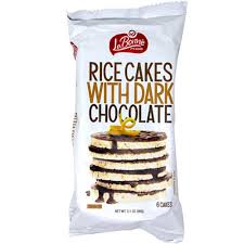 RICE CAKES WHITE DARK CHOCOLATE 3.1 OZ LE BONNÉ .