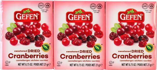 Gefen Dried Sweet Cranberries - Brick Pack 6 X 70 oz