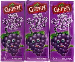 GEFEN GRAPE JUICE BOX BRICK PACK de 3x, 6.75 onzas