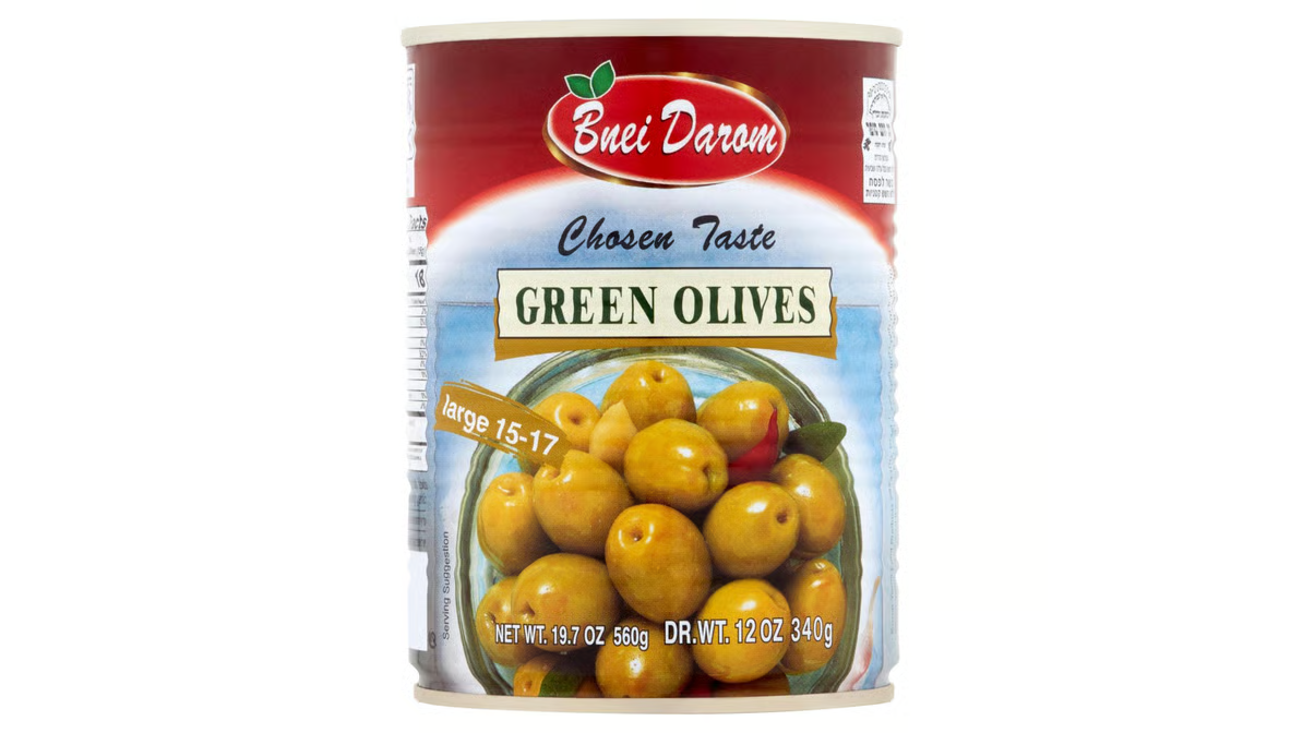 Bnei Darom Green Olives  19.7 oz
