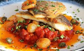 Sea bass in tomate sauce