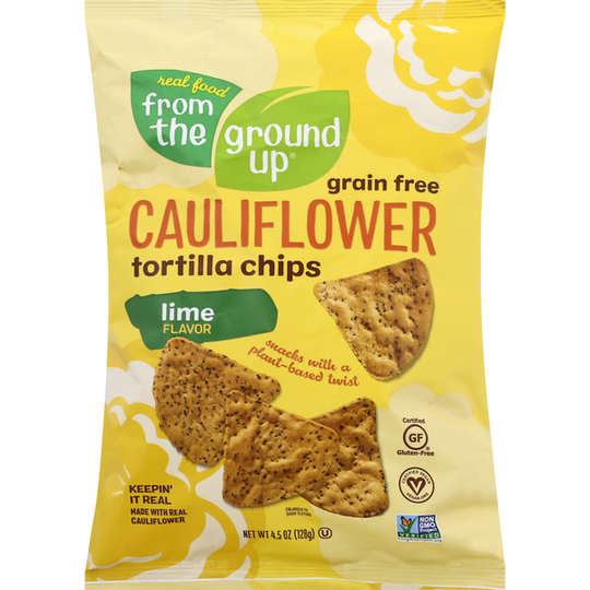 From the Ground Up chips de tortilla de coliflor con lima 128 g