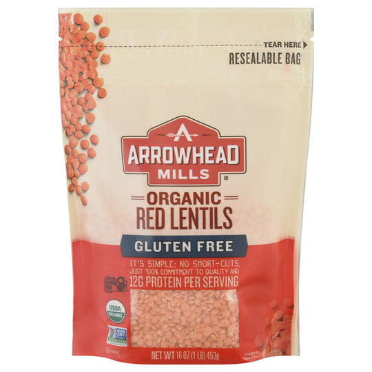 Arrowhead Organic Red Lentils 16 oz