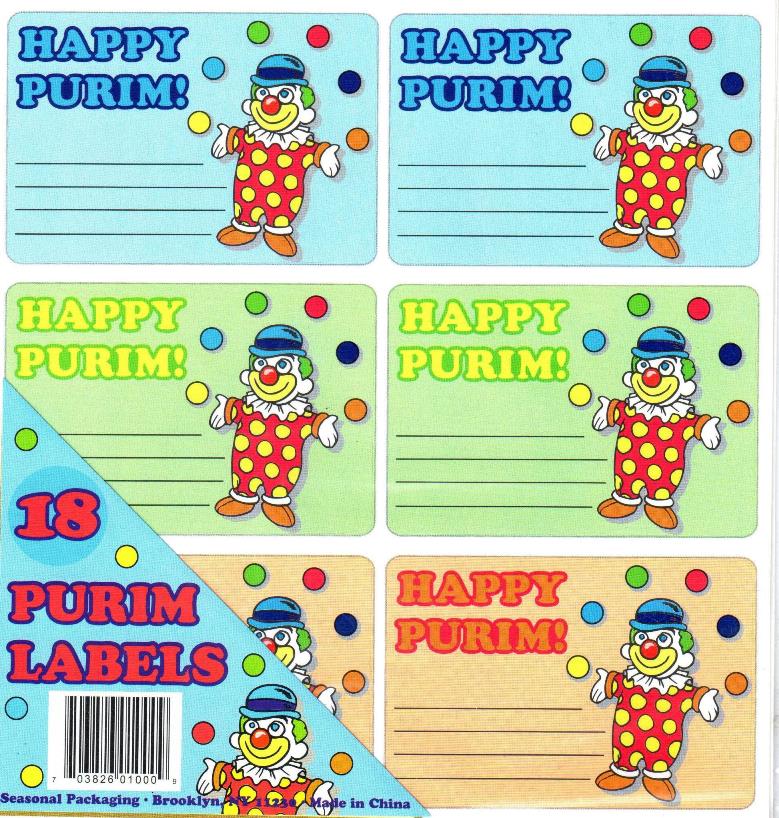 Pegatinas kosher de Purim